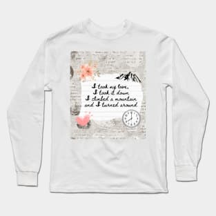 Fleetwood Mac Landslide Lyrics Print Long Sleeve T-Shirt